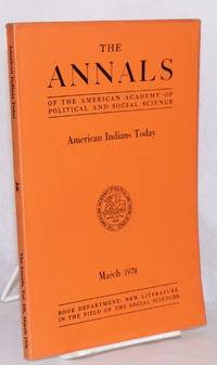 American Indians today [in The annals of the American academy of political and social science] J....