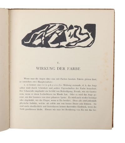 Über das geistige in der Kunst. Insbesondere in der Malerei. Mit ach Tafeln und zehn Originalholzschnitten.  - ["AN IMPORTANT LANDMARK IN MODERN ART HISTORY"] (photo 2)