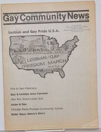 GCN: Gay Community News; the weekly for lesbians and gay males; vol. 9, #2, July 25, 1981; Lesbian &amp; Gay Pride USA by Hoffman, Amy, David Morris & Cindy Patton, editors, Lisa Nussbaum, Larry Goldsmith, Nancy Wechsler, Jil Clark, Henry Jung, Michael Bronski, et al - 1981