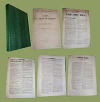 Le Comte de Monte-Cristo. 1845 1846. Supplément au Journal « Le Siècle, 28 septembre 1845 au...