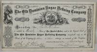 [STOCK CERTIFICATE] THE OLD DOMINION SUGAR REFINING COMPANY.  1872