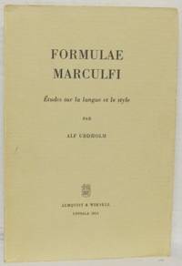 Formulae Marculfi. Études sur la langue et le…