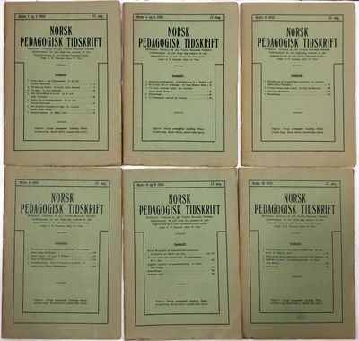 1933. 17. aargang. Hefte 1 og 2, 3 og 4, 5, 6, 8…