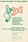 Original "Zoot" mailer, for a performance by Zoot Sims and his ensemble, at the Church of Heavenly Rest, for their third concert of their fourth "Heavenly Jazz Concert" season, Sunday, February 3, 1980