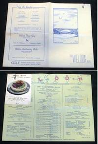 1940 Menu for The Weldon Hotel Greenfield Mass