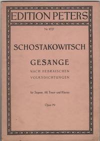 Gesänge Nach Hebraischen Volksdichtungen Ein Zyklus Fur Sopran, Alt Und  Tenor Mit Klavierbegleitung . Opus 79