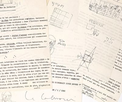 Le Modulor: Annotated Typescript Signed with Drawings