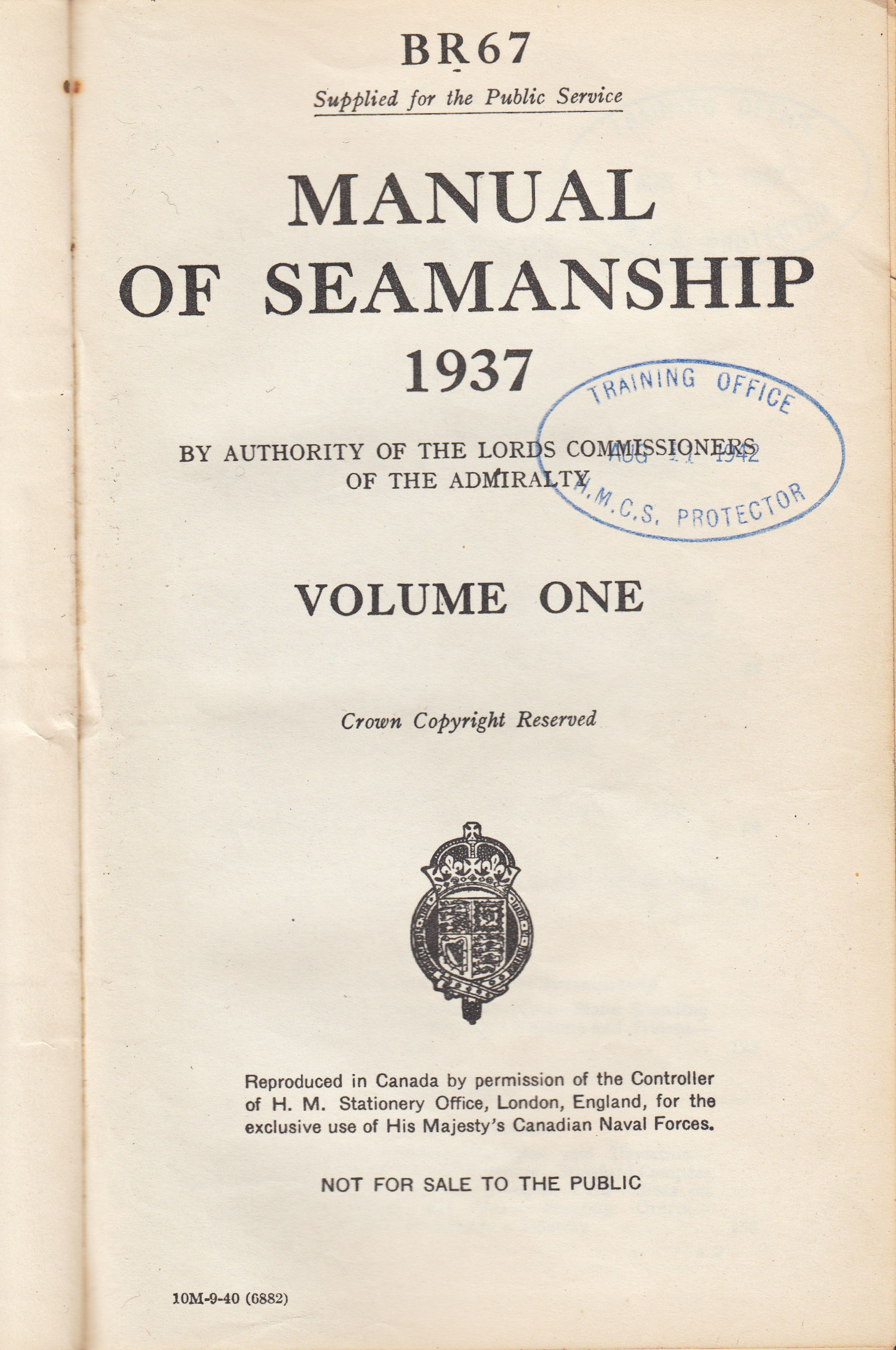 海事書籍 Admiralty Manual of Seamanship 洋書 MANUAL OF SEAMANSHIP VOL. I 1937 by Admiralty | Hardcover