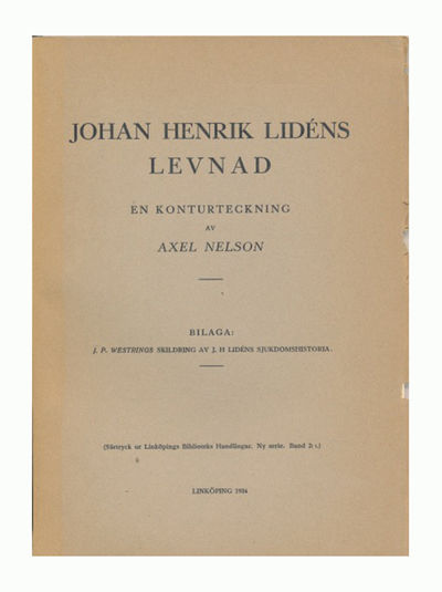 Johan Henrik Lidéns levnad. En konturteckning.…