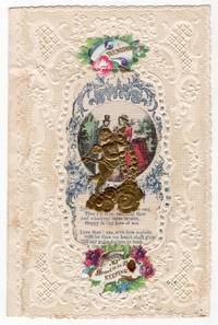 Valentine with Fine Silk Mesh WIndow, Lace Paper, Scrap