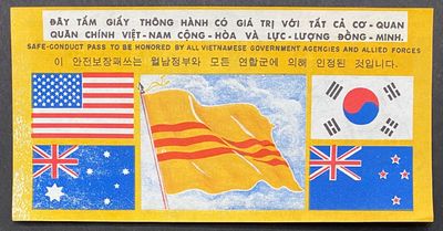 Safe-conduct pass to be honored by all Vietnamese government agencies and allied forces