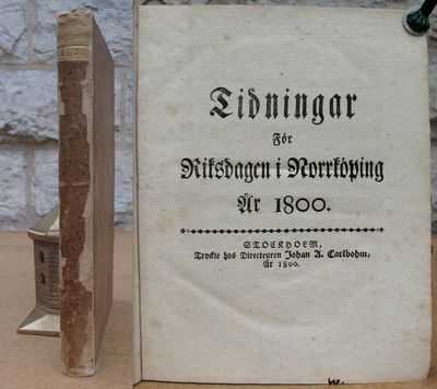 Tidningar för riksdagen i Norrköping år 1800.