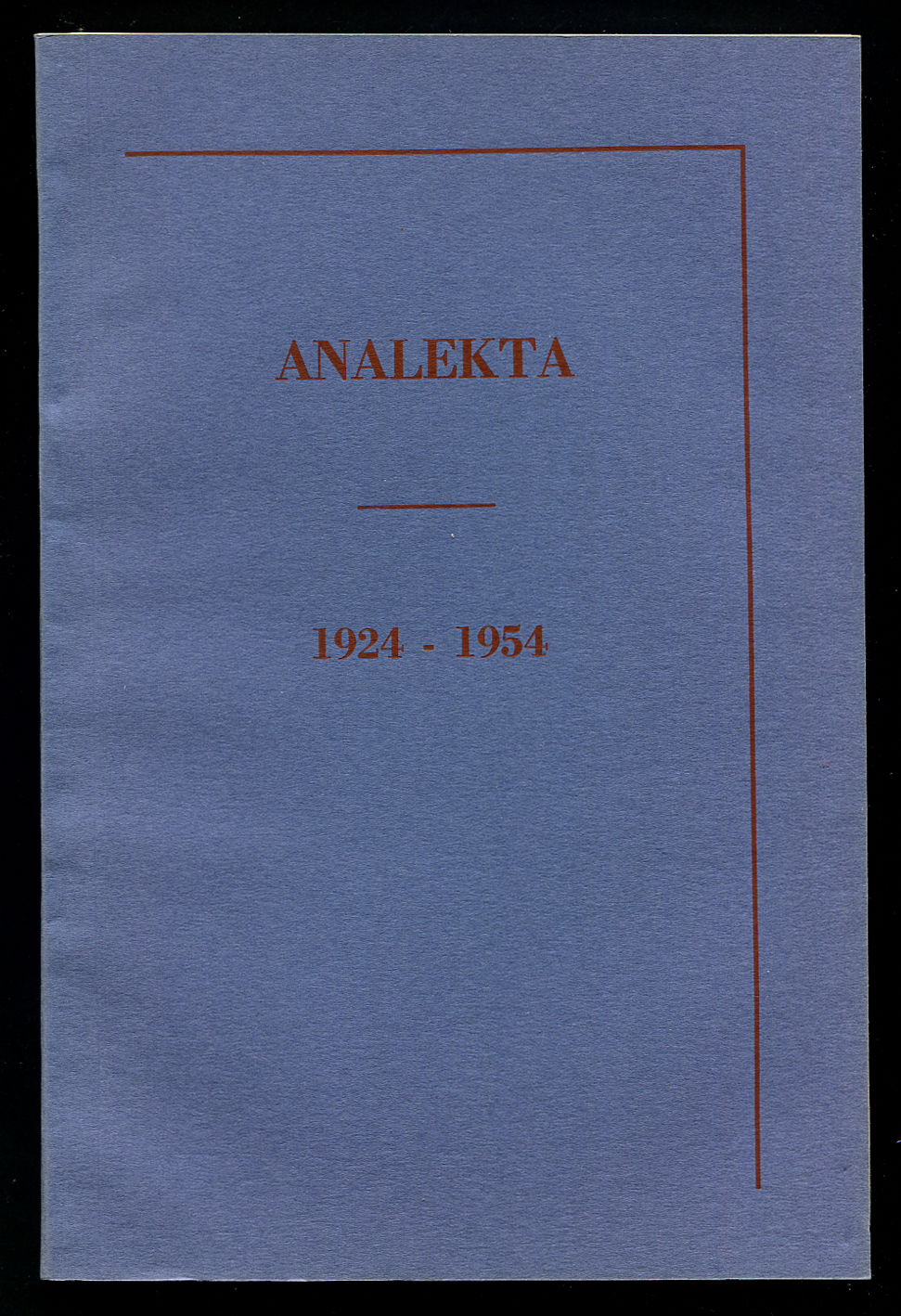 Analekta 1924-1954. An Anthology of Amherst Underg