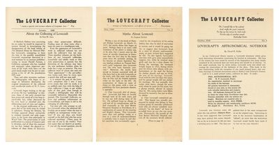 The Lovecraft Collector. January-October, 1949. Numbers 1-3 [All Published]