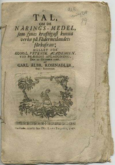 Tal, om de närings-medel som synas kraftigast…