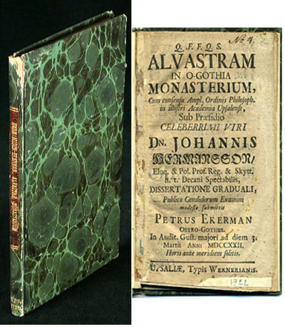 Alvastram in O-gothia monasterium. A.a.