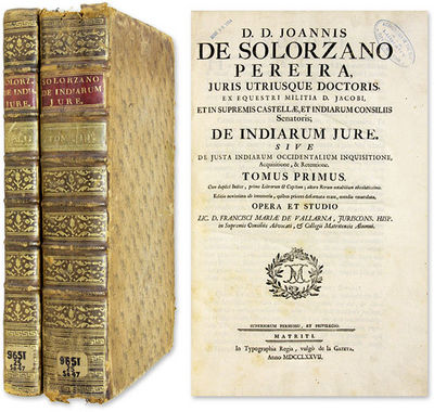 De Indiarum Jure, Sive de Justa Indiarum Occidentalium Inquisitione..