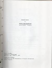 [TYPESCRIPT] RESEARCH NOTES ON SMITH’S FORT PLANTATION. SURRY COUNTY, VIRGINIA