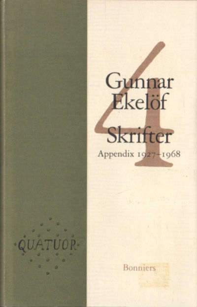 SKRIFTER 4. APPENDIX 1927-1968. Teckningar,…