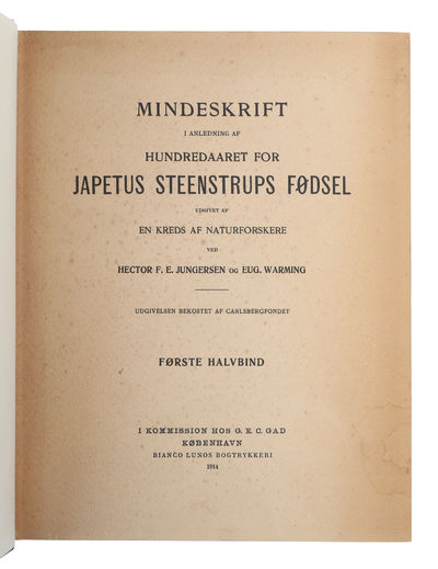 Mindeskrift i anledning af hundredaaret for Japetus Steenstrups fødsel. 2 vols. (photo 2)