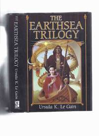 cover of The Earthsea Trilogy / omnibus volume containing ---A Wizard of Earthsea ---with The Tombs of Atuan ---with The Farthest Shore ---by Ursula K Le Guin (contains Book 1, 2, 3 )( Earth Sea )