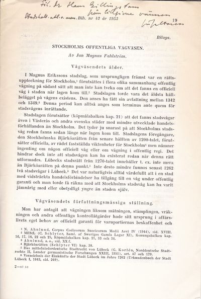 Stockholms offentliga vågväsen. (Bihang nr. 42 år…