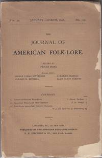 The Journal of American Folk-Lore.  January-March, 1918.  Vol. 31, No. 119 by Boas, Franz  [edited by] - 1918