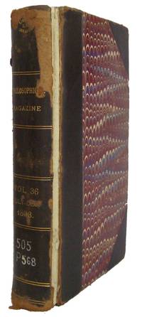 PHYSICS OF DROPLET FORMATION: &quot;On the Effect of Electrification and Chemical Action on a Steam-Jet, and of Water-Vapour on the Discharge of Electricity Through Gases&quot; (The London, Edinburgh, and Dublin Philosophical Magazine and Journal of Science [Fifth Series], Vol. XXXVI, pp. 313-327) de Thomson, Joseph J - 1893