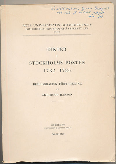 Dikter i Stockholms posten 1782-1786.…