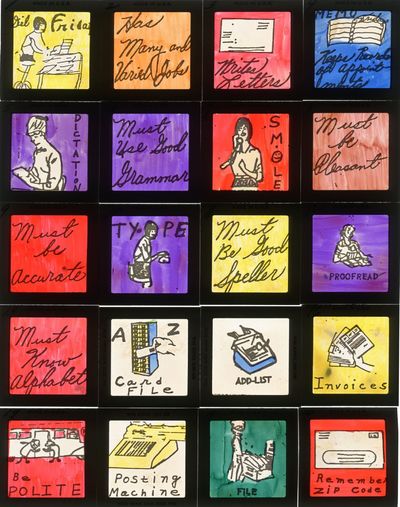 [Set of 20 Training Slides for a "Girl Friday"]