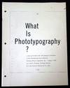 What is Phototypography? a talk given before the 35th Annual Convention of the International Association of Printing House Craftsmen, Inc