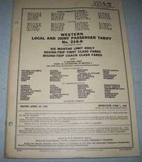 Western Local and Joint Passenger Tariff No. 216-6