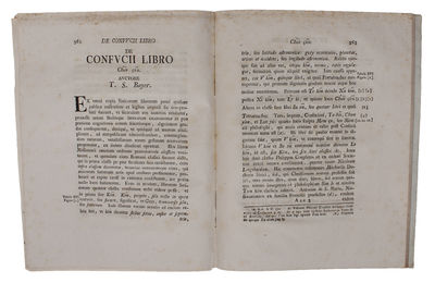 De Confucii Libro Chun cieu. Auctore T.S. Bayer. (Theophilus Siegfried Bayer). (photo 2)