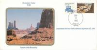 image of A Beautiful Color Photo Cover, Showing Monument Valley in the Canyonlands National Park, Utah , the Envelope Has a MOAH UT Cancel and is a Cover from the America the Beautiful Series