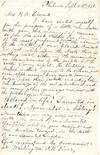 Autograph Letter Signed, Jefferson Medical College, Philadelphia, September 23, 1881, to Mrs. B. W. Edwards, Laceyville, Pennsylvania