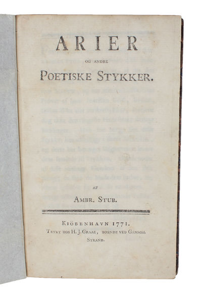 Arier og andre Poetiske Stykker. - [DET 18.…