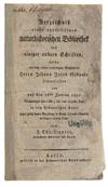 Verzeichniss einer auserlesenen naturhistorischen Bibliothek und einiger andern Schriften, welche von dem allhier verstorbenen Buchhändler Herrn Johann Jacob Gebauer hinterlassen und auf den 18ten Junius 1821…und folgende Tage in dem Gebauerschen Hause…öffentlich versteigert werden sollen durch J. Chr. Lippert