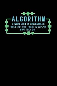 Algorithm A Word Used By Programmers When They Don't Want To Explain What They Did: 120 Pages I...