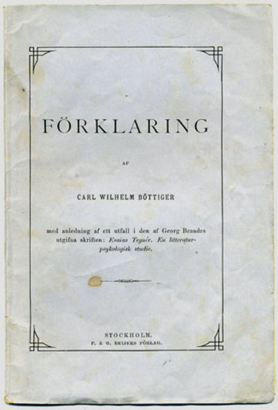 Förklaring med anledning af ett utfall i den af…