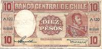 image of Chile 10 Pesos de Un Condor - Gold Certificate Banknote