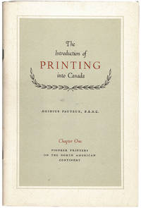 The Introduction of Printing into Canada
