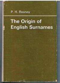 The Origin of English Surnames