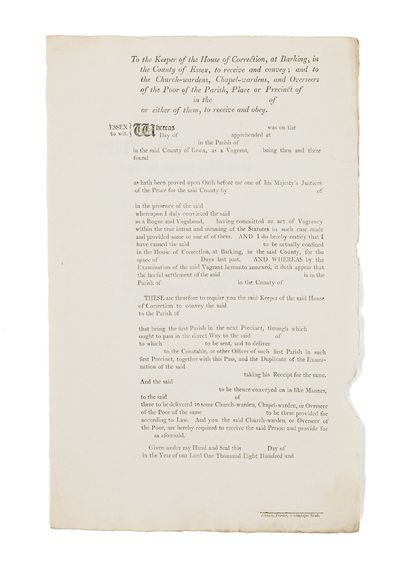 To The Keeper of the House of Correction, At Barking, In the County..