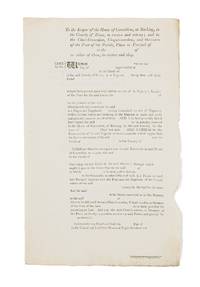 To The Keeper of the House of Correction, At Barking, In the County..