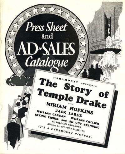 STORY OF TEMPLE DRAKE, THE (1933) Pressbook