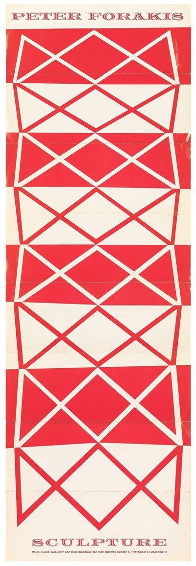New York: Park Place Gallery, 1966. Unbound. Fine. Decorated broadside mailer. 11