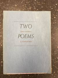 TWO (HITHERTO UNPUBLISHED) POEMS