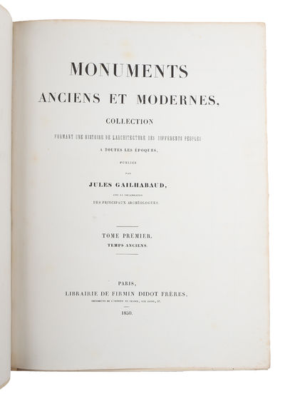 Monuments anciens et modernes. Collection formant une histoire de l'architecture des différents peuples a toutes les époques. 4 vols.  - [WITH AN INTERESTING PROVENANCE] (photo 2)