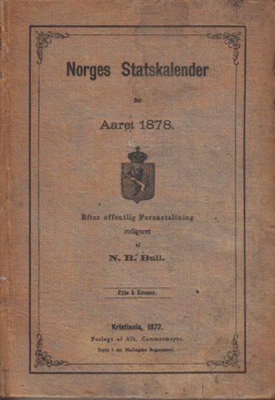NORGES STATSKALENDER FOR AARET 1878. EFTER…