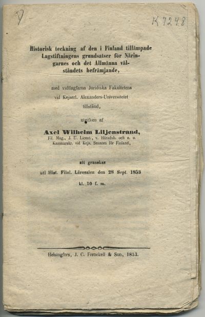 Historisk teckning af den i Finland tillämpade…